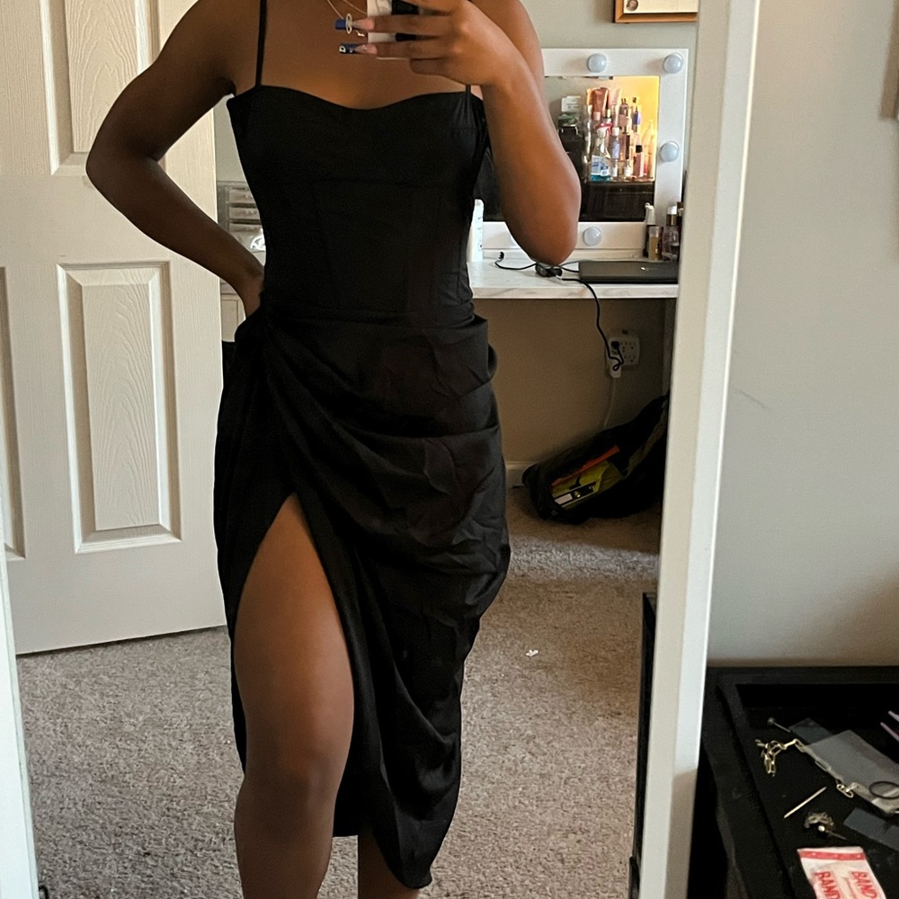 2 piece corset top with matching skirt